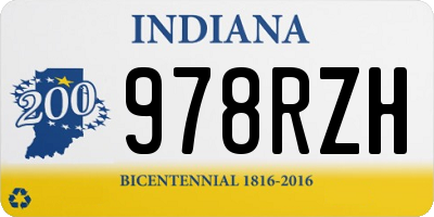 IN license plate 978RZH