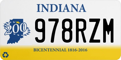 IN license plate 978RZM