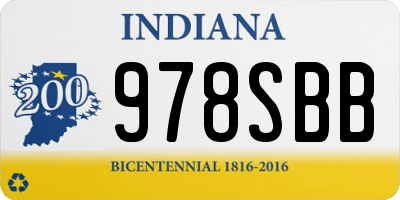 IN license plate 978SBB