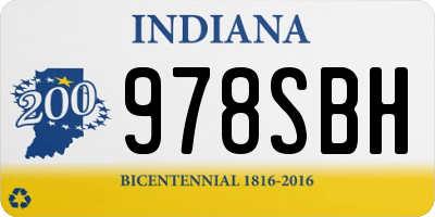 IN license plate 978SBH