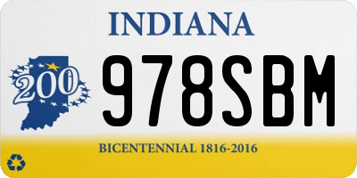IN license plate 978SBM
