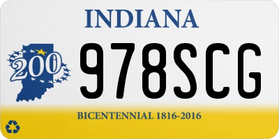IN license plate 978SCG