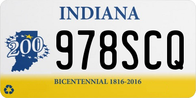 IN license plate 978SCQ