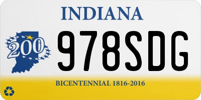 IN license plate 978SDG
