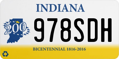 IN license plate 978SDH
