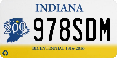 IN license plate 978SDM