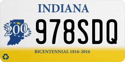 IN license plate 978SDQ