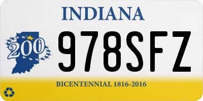 IN license plate 978SFZ