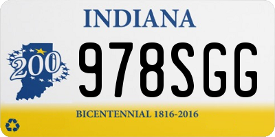 IN license plate 978SGG