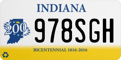 IN license plate 978SGH