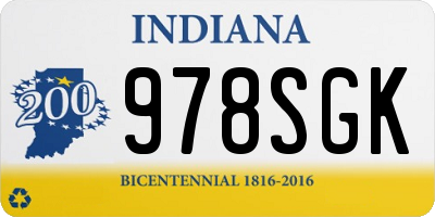 IN license plate 978SGK