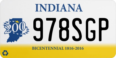 IN license plate 978SGP