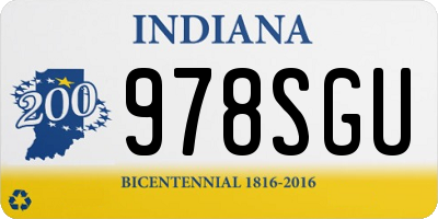 IN license plate 978SGU