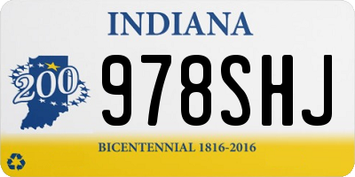 IN license plate 978SHJ