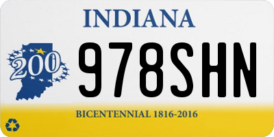 IN license plate 978SHN