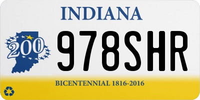 IN license plate 978SHR