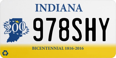 IN license plate 978SHY
