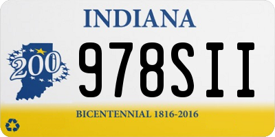 IN license plate 978SII