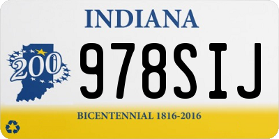 IN license plate 978SIJ
