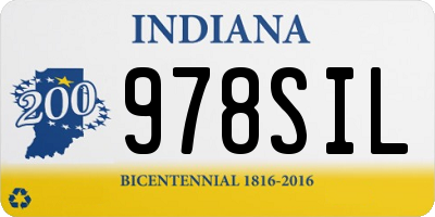 IN license plate 978SIL
