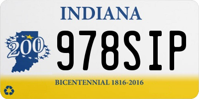 IN license plate 978SIP