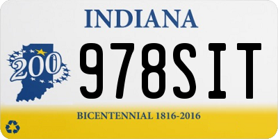 IN license plate 978SIT
