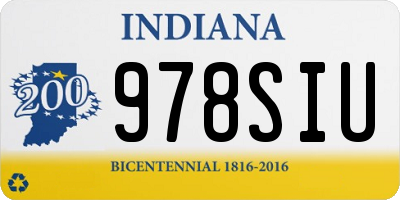 IN license plate 978SIU