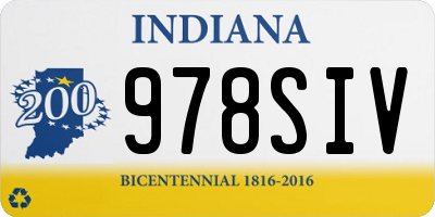 IN license plate 978SIV