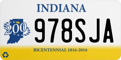 IN license plate 978SJA