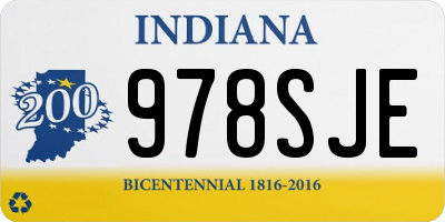 IN license plate 978SJE