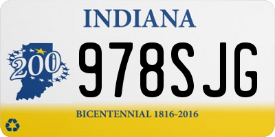 IN license plate 978SJG