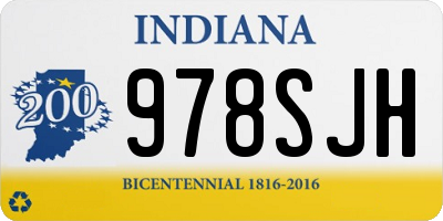 IN license plate 978SJH