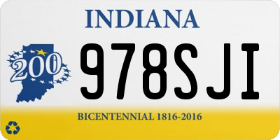 IN license plate 978SJI