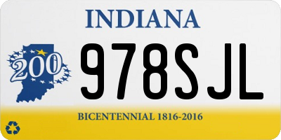 IN license plate 978SJL