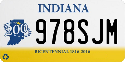 IN license plate 978SJM