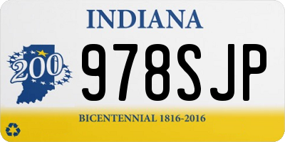 IN license plate 978SJP
