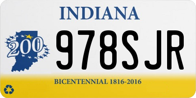 IN license plate 978SJR