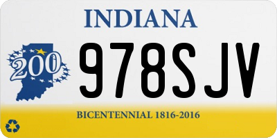 IN license plate 978SJV