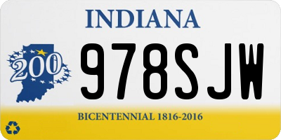 IN license plate 978SJW