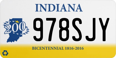 IN license plate 978SJY