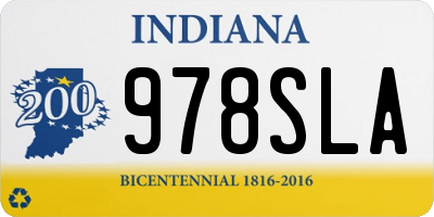 IN license plate 978SLA