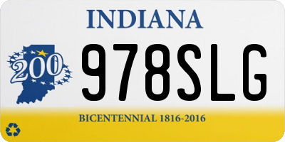 IN license plate 978SLG