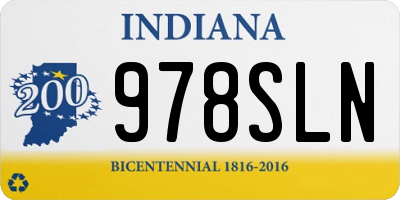 IN license plate 978SLN