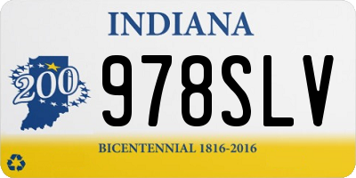 IN license plate 978SLV