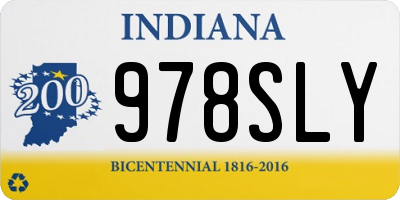 IN license plate 978SLY