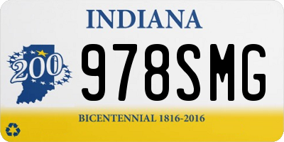 IN license plate 978SMG