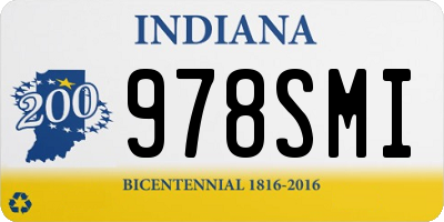 IN license plate 978SMI