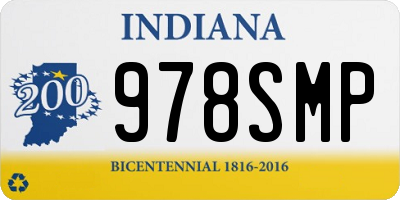 IN license plate 978SMP
