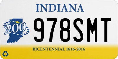IN license plate 978SMT