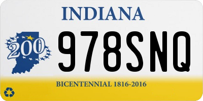 IN license plate 978SNQ